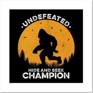 Hide and Seek World Champion - Retro Bigfoot Posters and Art
